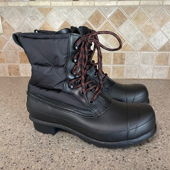 Hunter Women’s Quilted Lace Up All Weather Boots in Black Size 6 - Picture 4 of 9